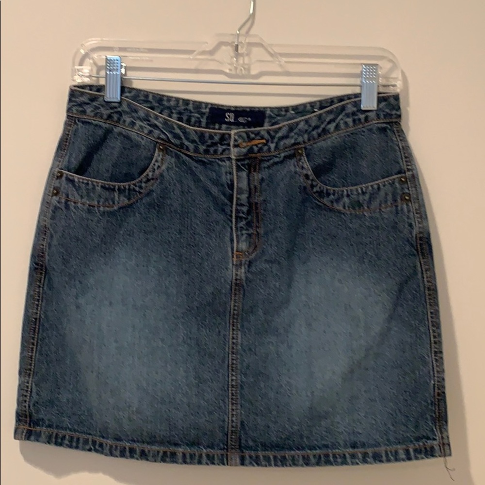SO jean skirt
